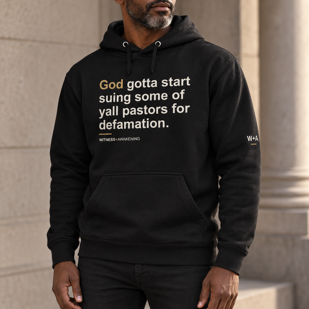 W+A Signature Hoodie — Black